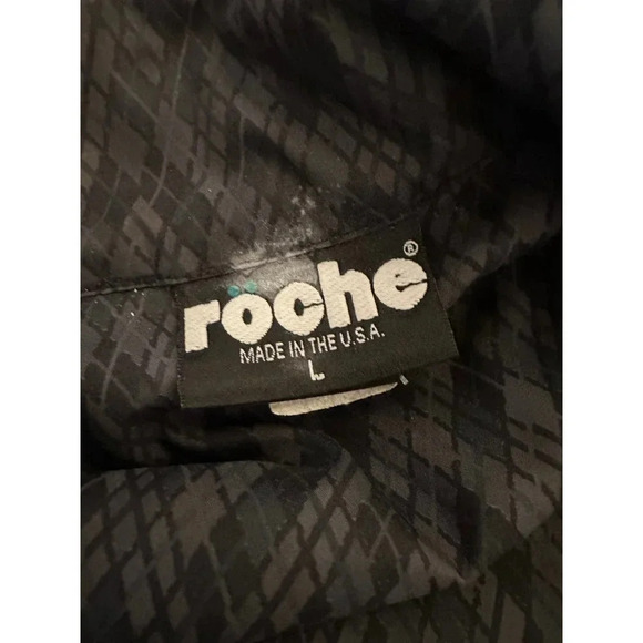 Roche Men's Black 100% Polyester Long Sleeve Quarter Zip Jacket Size Large - Picture 7 of 9